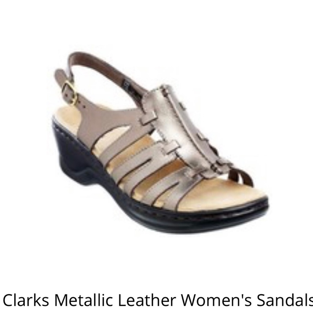 Clarks Metallic Leather Women's Sandals